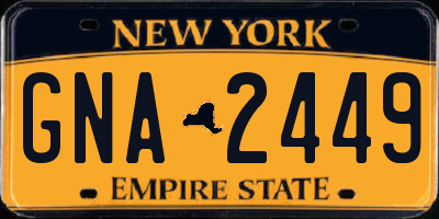 NY license plate GNA2449