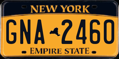 NY license plate GNA2460