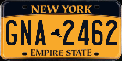 NY license plate GNA2462