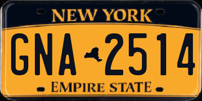 NY license plate GNA2514