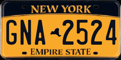 NY license plate GNA2524