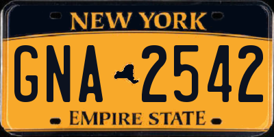 NY license plate GNA2542