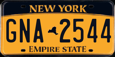 NY license plate GNA2544