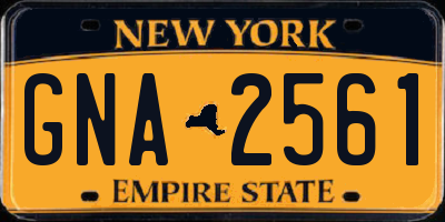 NY license plate GNA2561