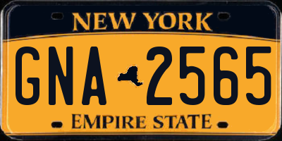 NY license plate GNA2565