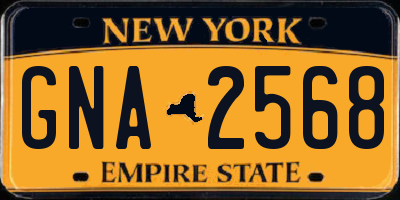 NY license plate GNA2568