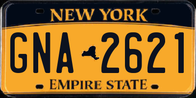 NY license plate GNA2621