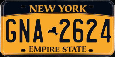NY license plate GNA2624
