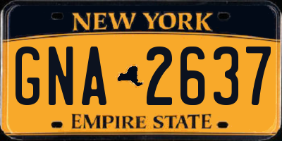NY license plate GNA2637