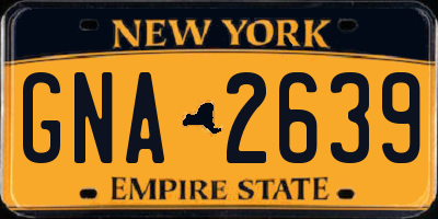 NY license plate GNA2639