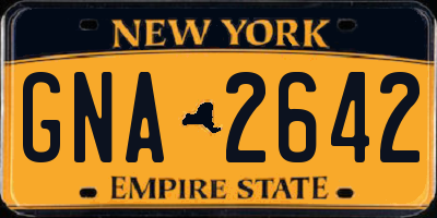 NY license plate GNA2642