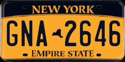 NY license plate GNA2646