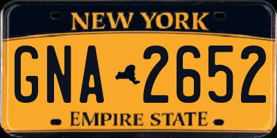NY license plate GNA2652