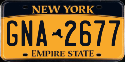 NY license plate GNA2677