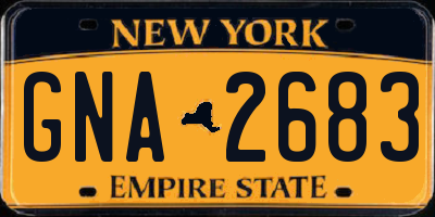 NY license plate GNA2683