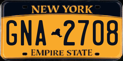 NY license plate GNA2708