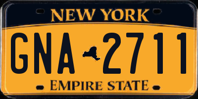 NY license plate GNA2711