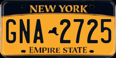 NY license plate GNA2725