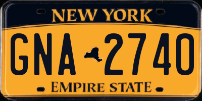 NY license plate GNA2740