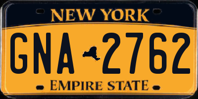 NY license plate GNA2762