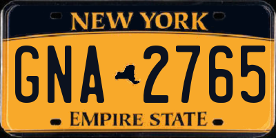 NY license plate GNA2765