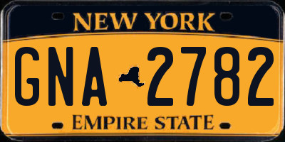 NY license plate GNA2782