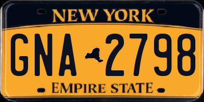 NY license plate GNA2798