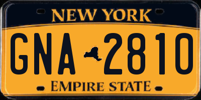 NY license plate GNA2810