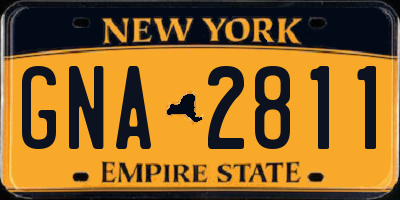 NY license plate GNA2811