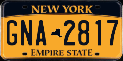 NY license plate GNA2817