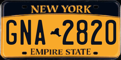 NY license plate GNA2820