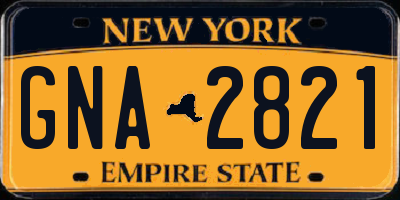 NY license plate GNA2821