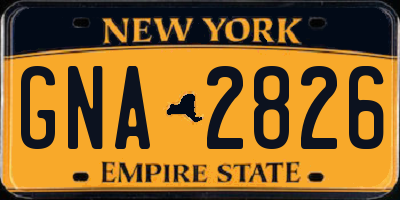 NY license plate GNA2826