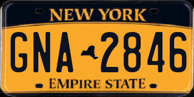 NY license plate GNA2846