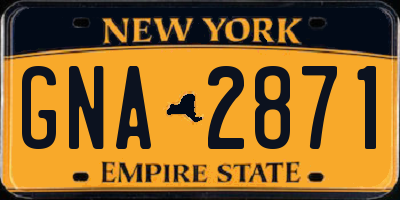 NY license plate GNA2871