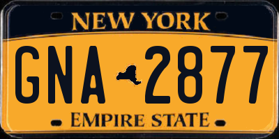 NY license plate GNA2877