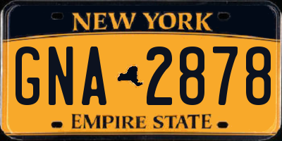 NY license plate GNA2878
