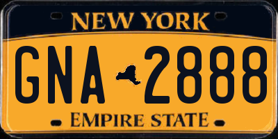 NY license plate GNA2888