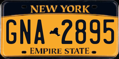 NY license plate GNA2895