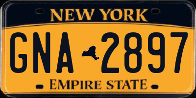 NY license plate GNA2897