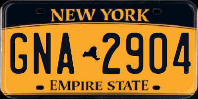 NY license plate GNA2904