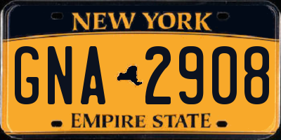 NY license plate GNA2908