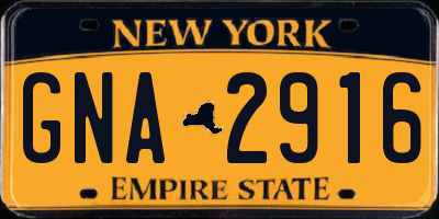 NY license plate GNA2916