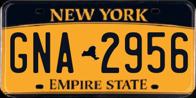 NY license plate GNA2956