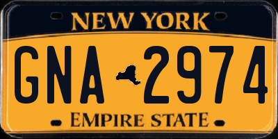 NY license plate GNA2974