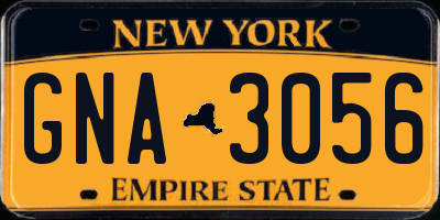 NY license plate GNA3056