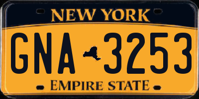 NY license plate GNA3253