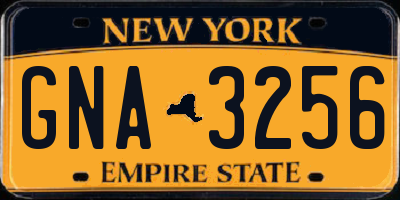 NY license plate GNA3256