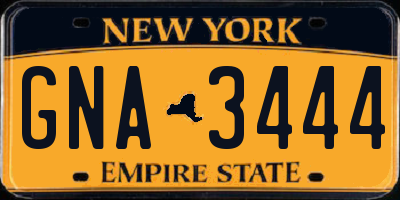 NY license plate GNA3444