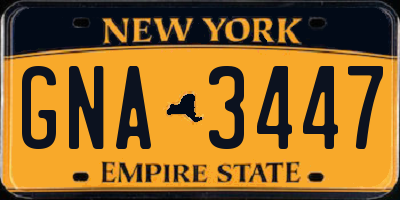 NY license plate GNA3447